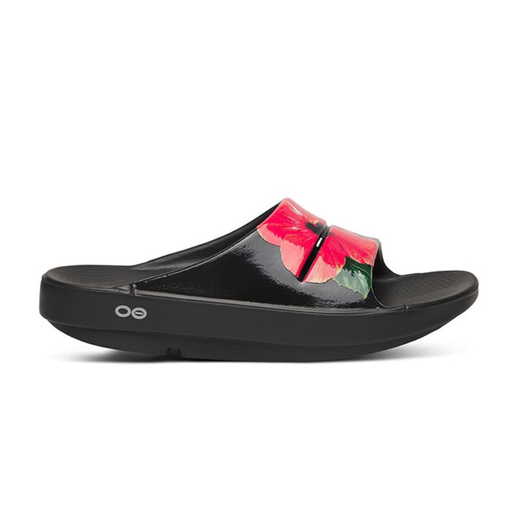 OOFOS Women's OOahh Limited - Pop Hibiscus