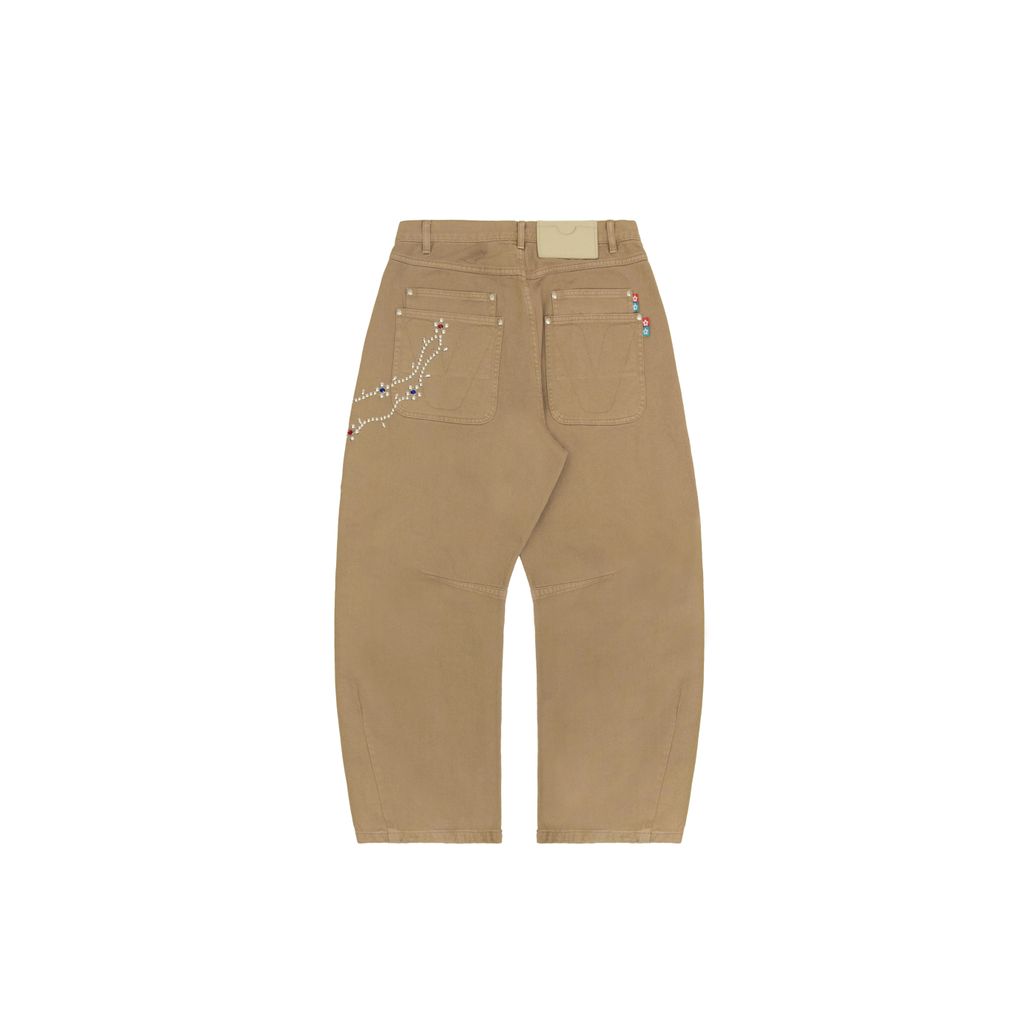 VANDY THE PINK Cotton Twill Stud Pants