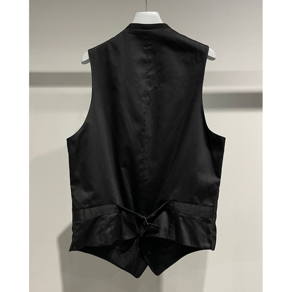 Y's for men WOOL GABARDINE ZIP POCKET VEST
