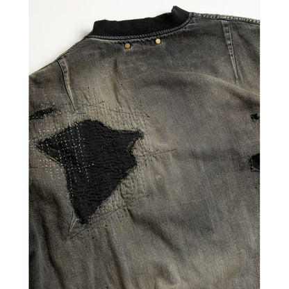 ANACHRONORMAN396-R HARD REMAKED DUAL DENIM MA-1 BLACK (REMAKE)