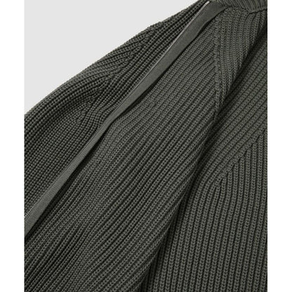 COMME des GARCONS HOMME BATONER W-NAME WOOL KNIT ZIP CARDIGAN（KAHKI）