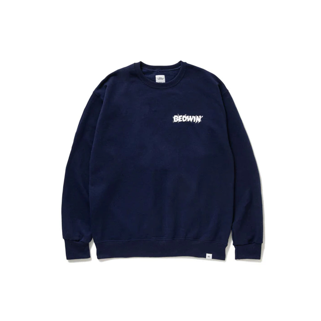 BEDWIN & THE HEARTBREAKERS L/S PRINTED C-NECK SWEAT "KING"