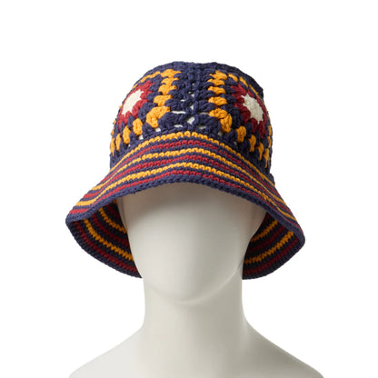 NEW ERA クロシェ ニットバケット ネイビー/イエロー/クローム/レッド  14667696