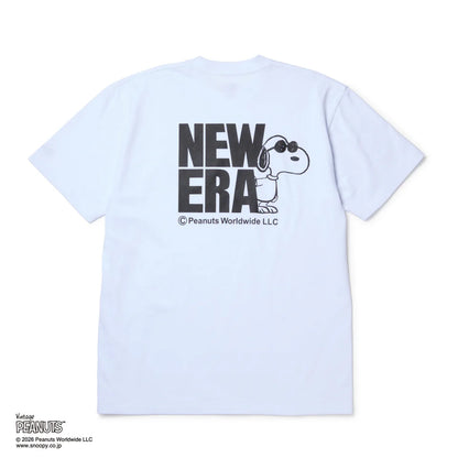 NEW ERA 半袖 コットン Tシャツ Vintage PEANUTS ピーナッツ JOE COOL ジョー・クール ホワイト