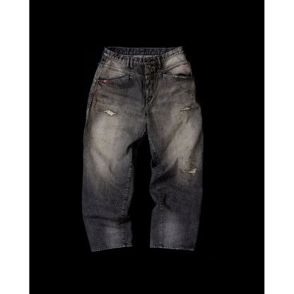 ANACHRONORM FRONT YORK REMAKED DENIM PANTS BLACK (REMAKE)