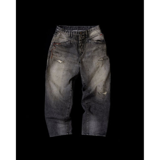 ANACHRONORM FRONT YORK REMAKED DENIM PANTS BLACK (REMAKE)