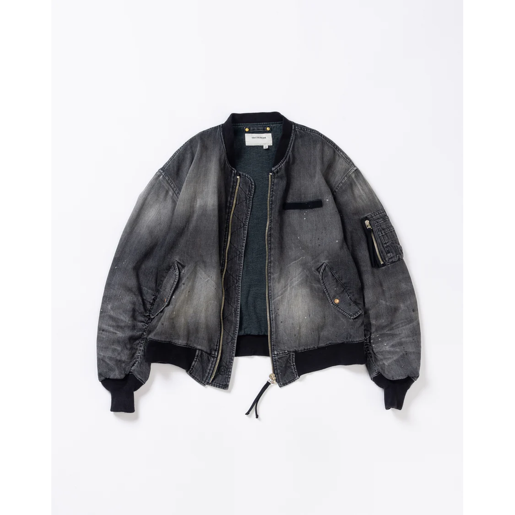 ANACHRONORM AN396-W AGING DUAL DENIM MA-1 BLACK (AGING)