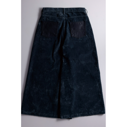 FDMTL FA26PN54R  FLOCK LEATHER HAKAMA PANTS RINSE