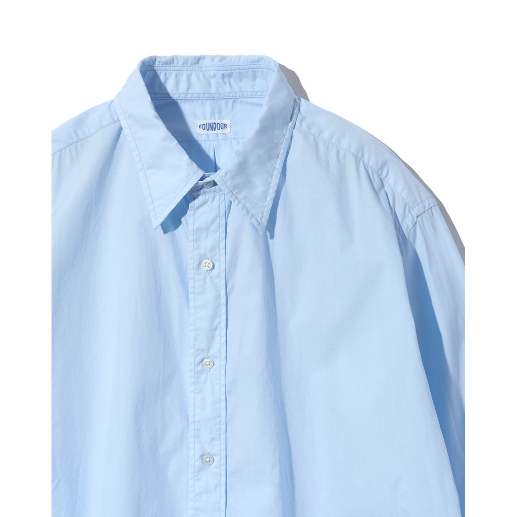 FOUNDOUR COTTON BROAD REGULAR COLLAR SHIRT