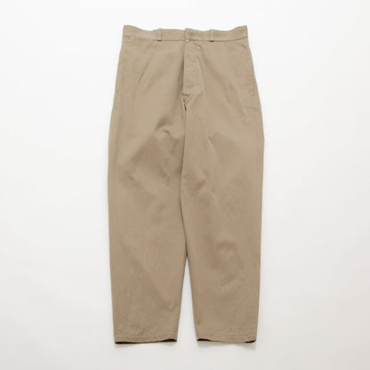 YAECA Chino Cloth Trousers Wide Tapered KHAKI