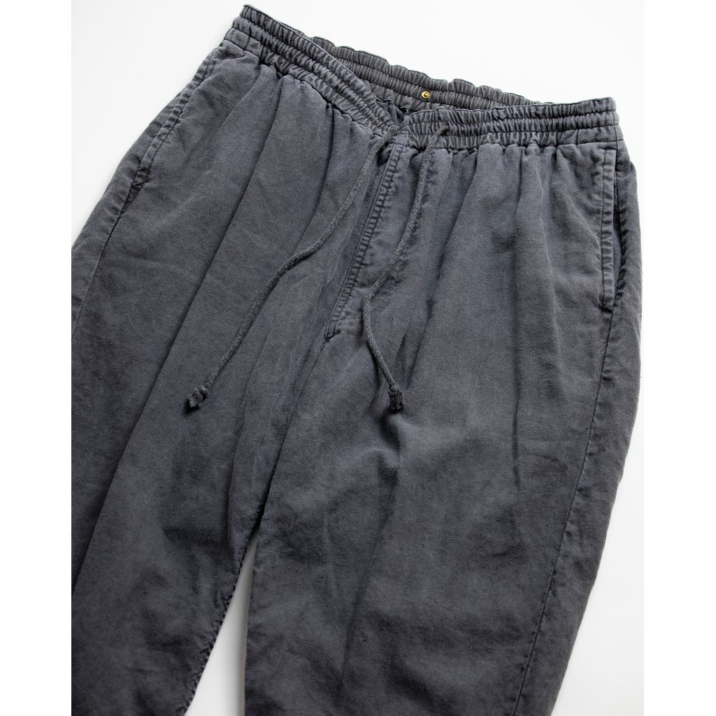 ANACHRONORM PIGMENT DYED LINEN TAPERED EASY PANTS