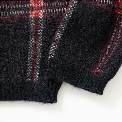 RATS MOHAIR CHECK CARDIGAN