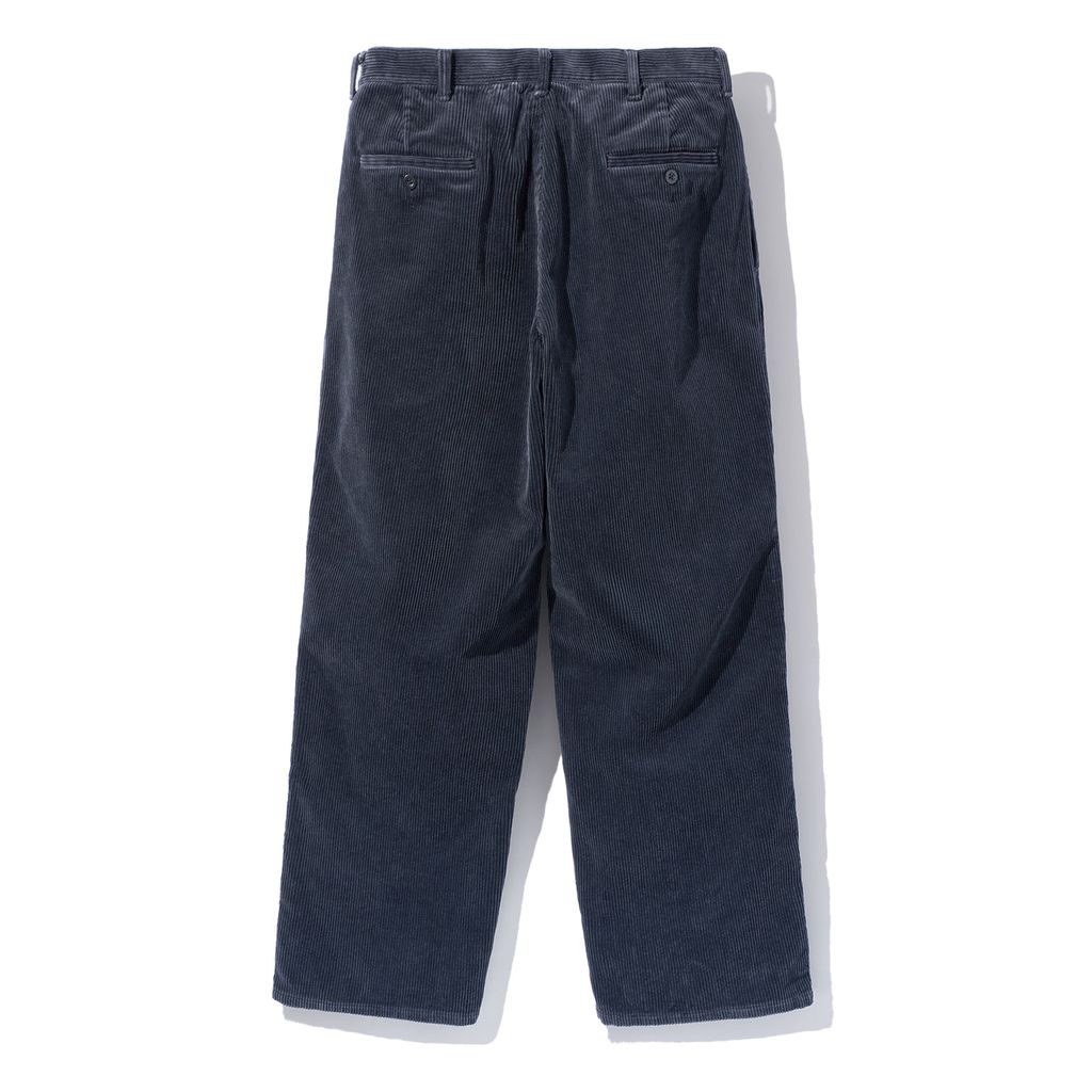 FOUNDOUR COTTON CORDUROY WIDE TUCK TROUSERS