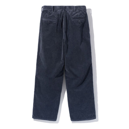 FOUNDOUR COTTON CORDUROY WIDE TUCK TROUSERS