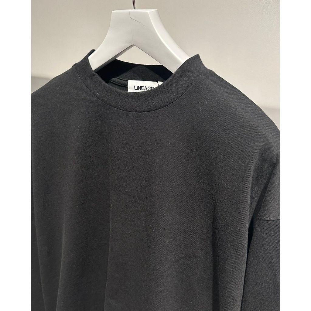 【MADE IN JAPAN】LINEAGE BALLON SOLID L/S TEE（SUPER BLACK）
