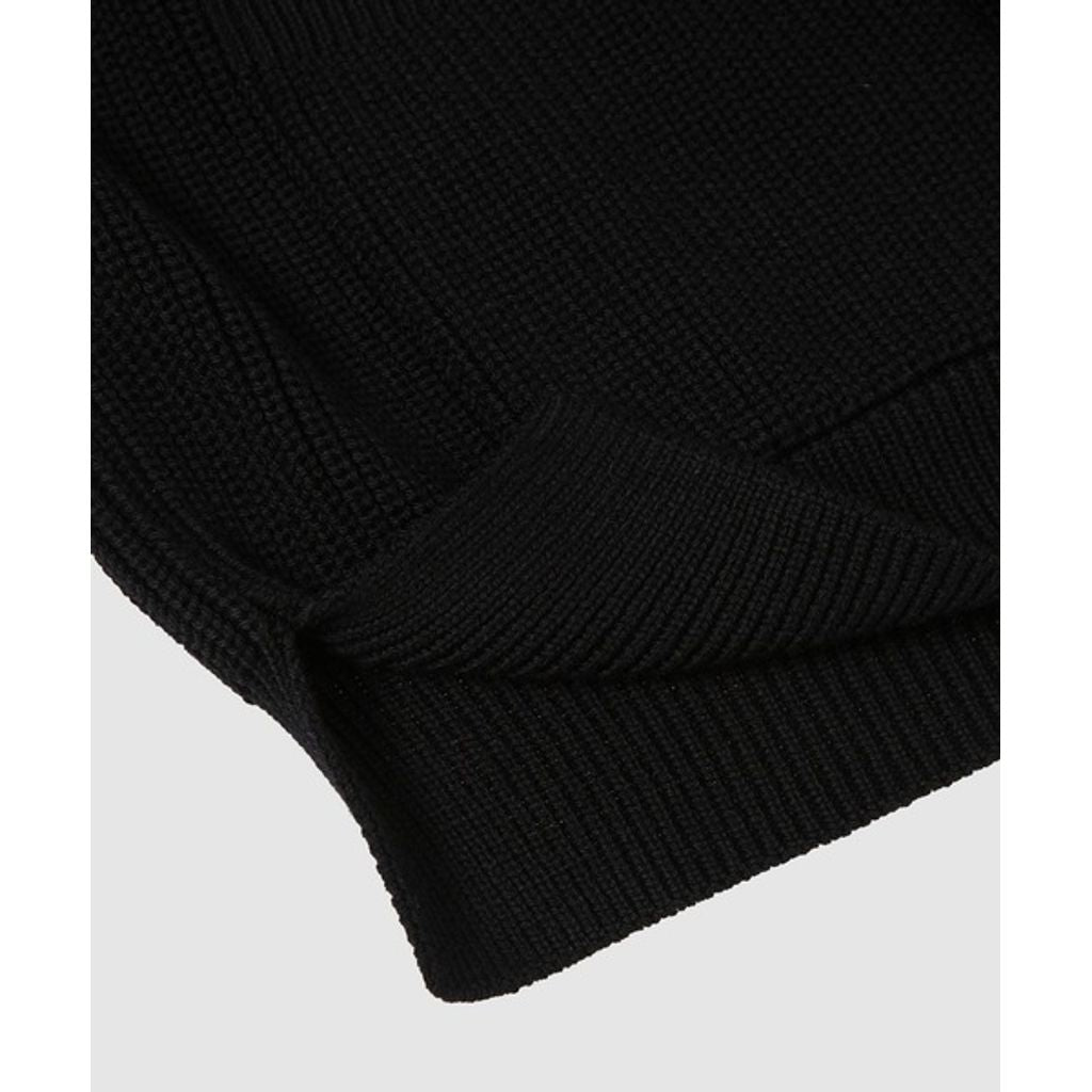 COMME des GARCONS HOMME BATONER W-NAME WOOL KNIT CARDIGAN（BLACK）