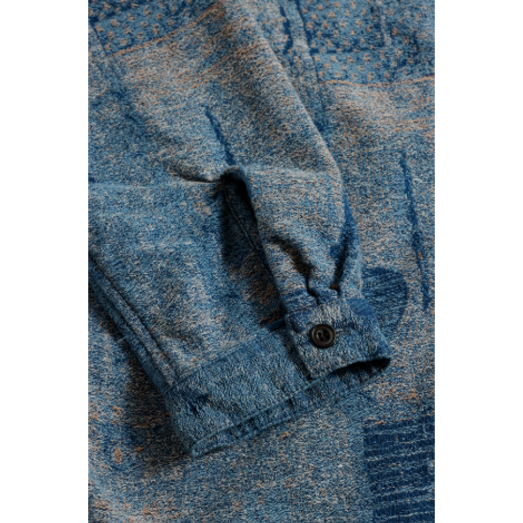 FDMTL BORO JAQUARD HAORI SHIRT 3YR WASH
