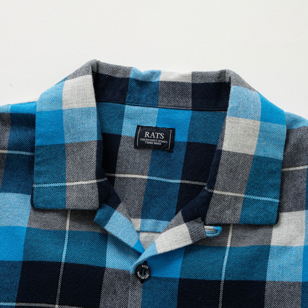 RATS COTTON RAYON CHECK SHIRT
