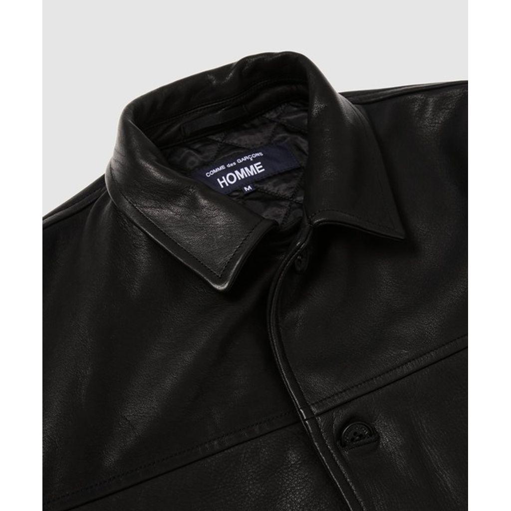 COMME des GARCONS HOMME DEER SKIN LEATHER CAR COAT