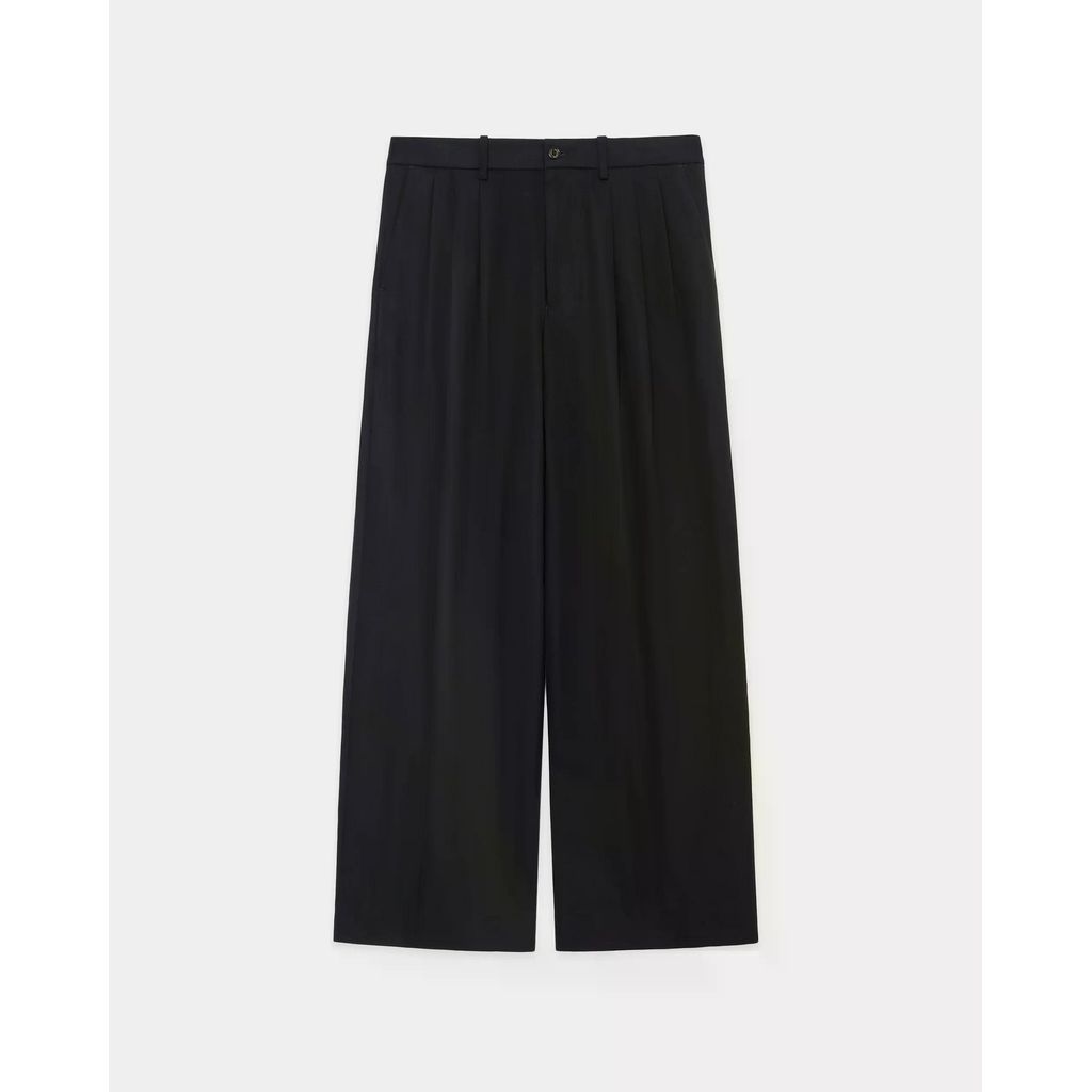 MARKAWARE Organic Cotton Survival Cloth Triple Pleated Wide Trousers