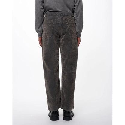 marka Velvet-Flocked Organic Cotton Denim / Cylinder Fit Jeans