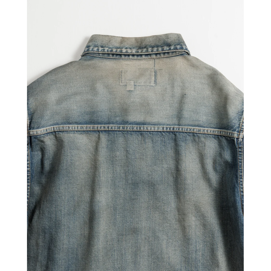 ANACHRONORM  DAMAGED DENIM JACKET LIGHT INDIGO