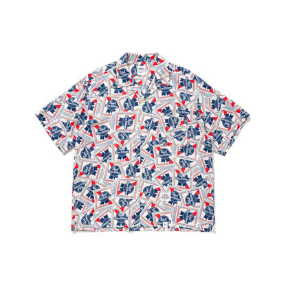 BEDWIN & THE HEARTBREAKERS Pabst Ex. S/S OPEN COLLAR SHIRT "COLIN"