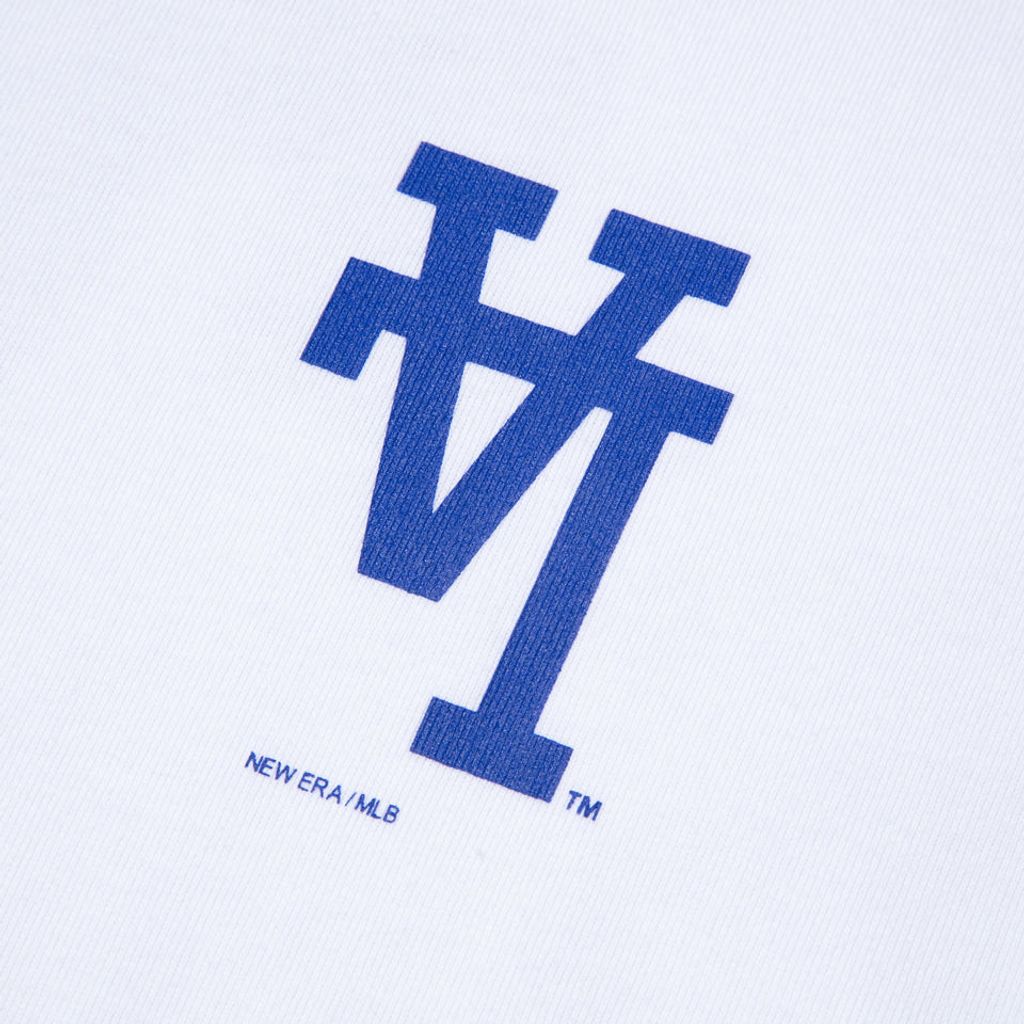NEW ERA  半袖 コットン Tシャツ MLB Upside Down ロサンゼルス・ドジャース ホワイト レギュラーフィット