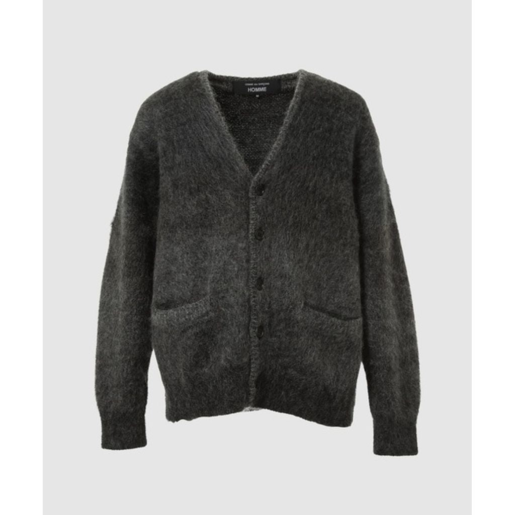 COMME des GARCONS HOMME MOHAIR BORDER CARDIGAN（GRAY）