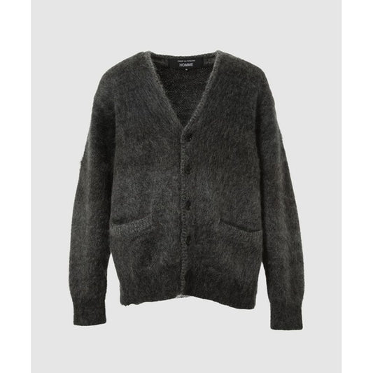 COMME des GARCONS HOMME MOHAIR BORDER CARDIGAN（GRAY）