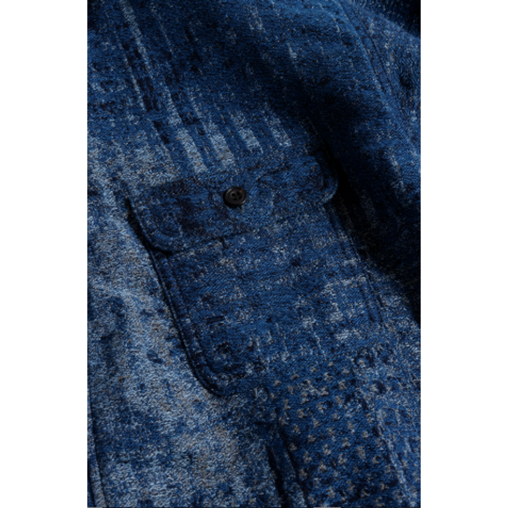 FDMTL BORO JAQUARD HAORI SHIRT RINSE