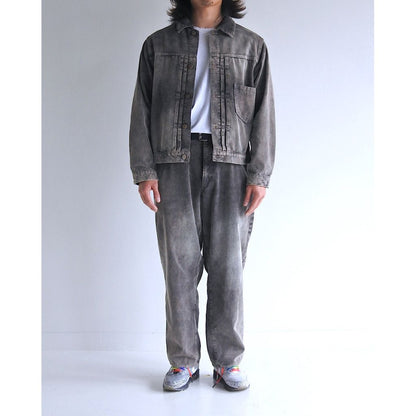 ANACHRONORM  SULFUR DYED CORDUROY FRONT TUCK JACKET SULFUR BLACK