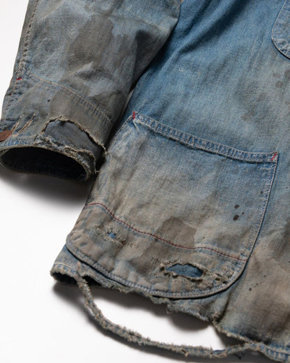 ANACHRONORM DAMAGED LIGHToz BM DENIM COVERALL