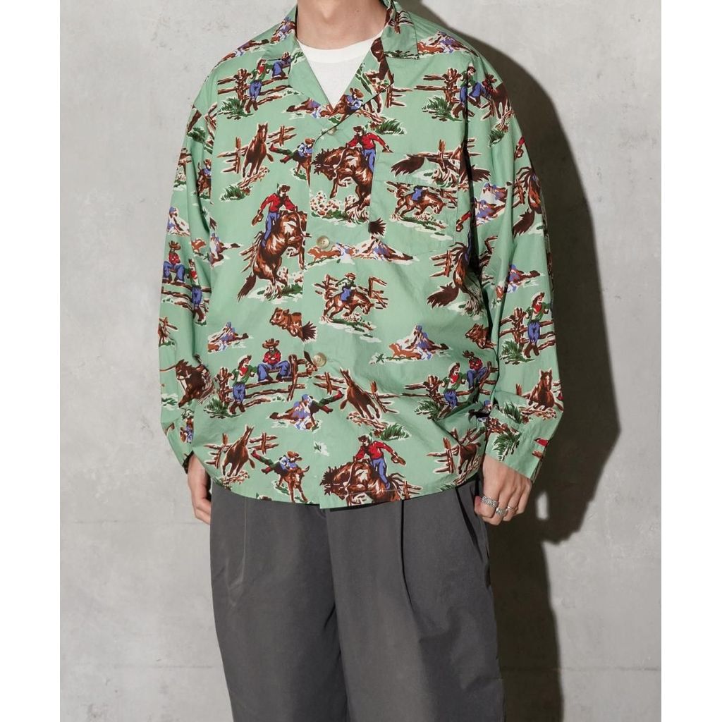 TOWNCRAFT  PRINTED PAJAMA JACKET