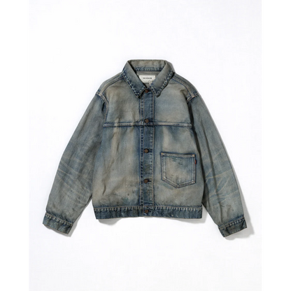 ANACHRONORM  DAMAGED DENIM JACKET LIGHT INDIGO