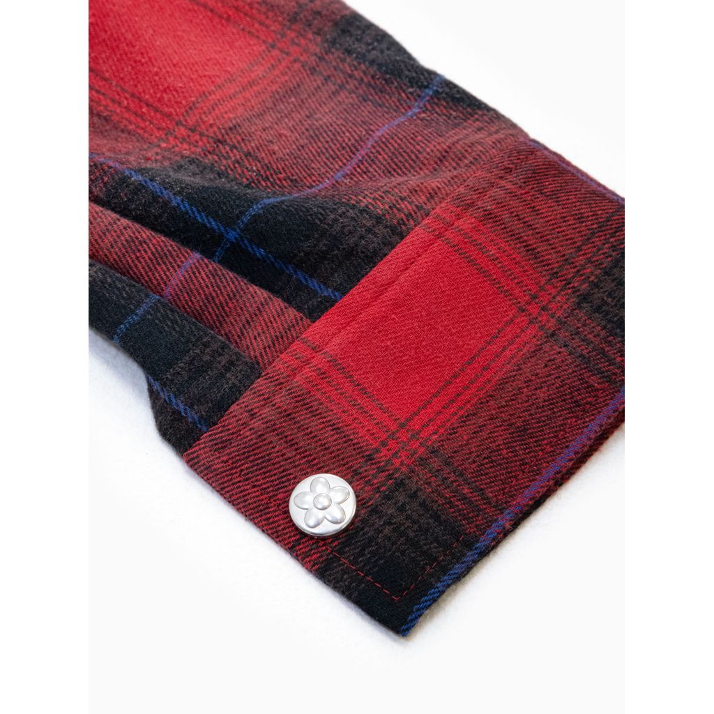 VANDY THE PINK BRUSHED FLANNEL SHIRT（RED）