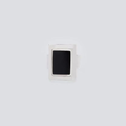 XOLO JEWELRY Square Amulet with Onyx Ring