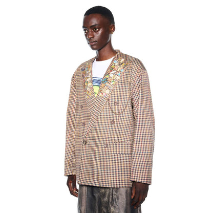 TOLQ Collarless Double Jacket