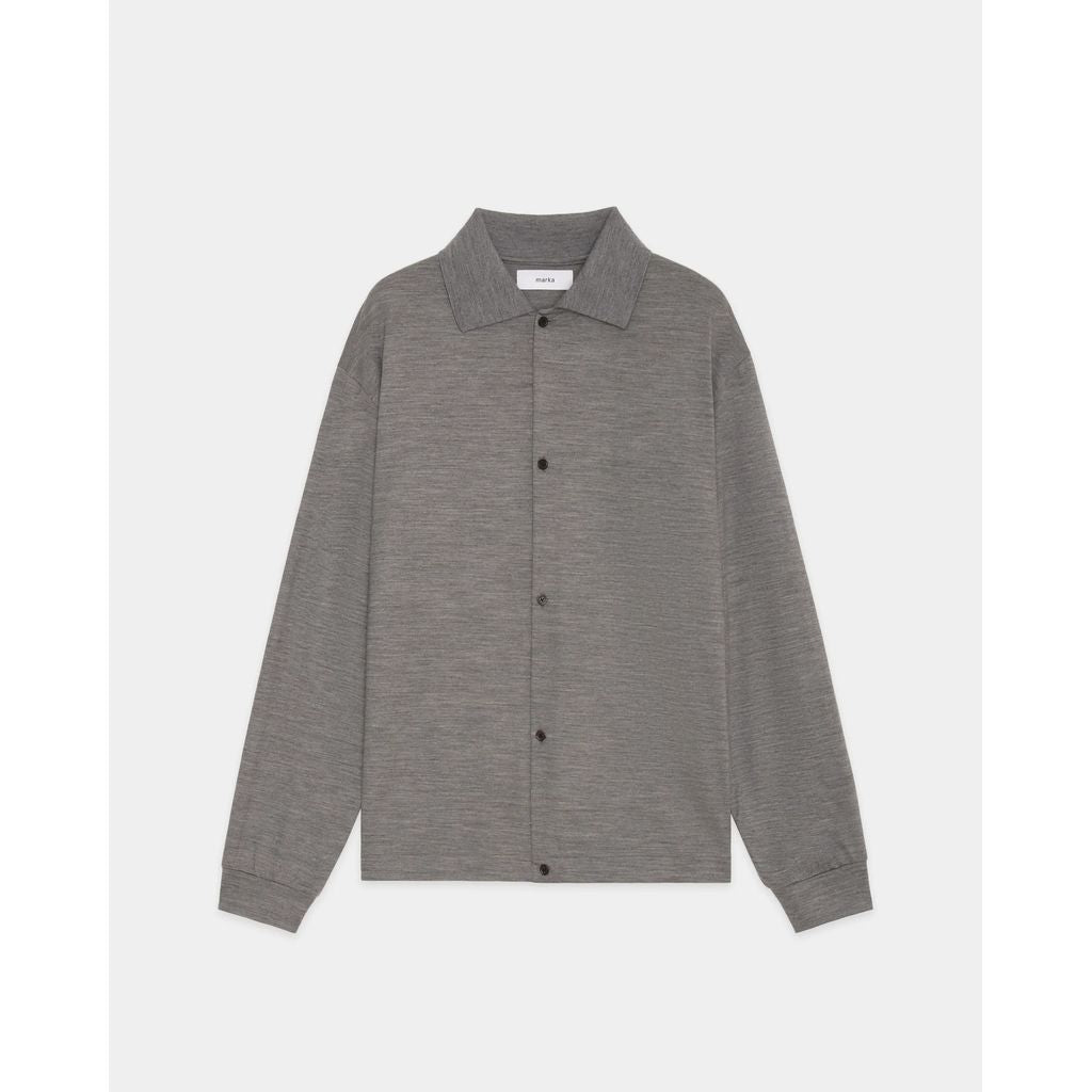 marka  Super 100s Washable Wool Jersey / Shirt Cardigan