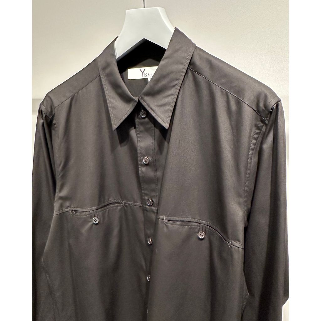 Y's for men 100/2 BROAD SHIRT WITH PANEL POCKET