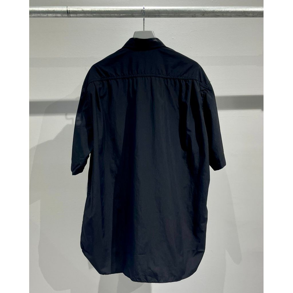 COMME des GARCONS HOMME シャツ　ナイロンタイプライター　BLACK