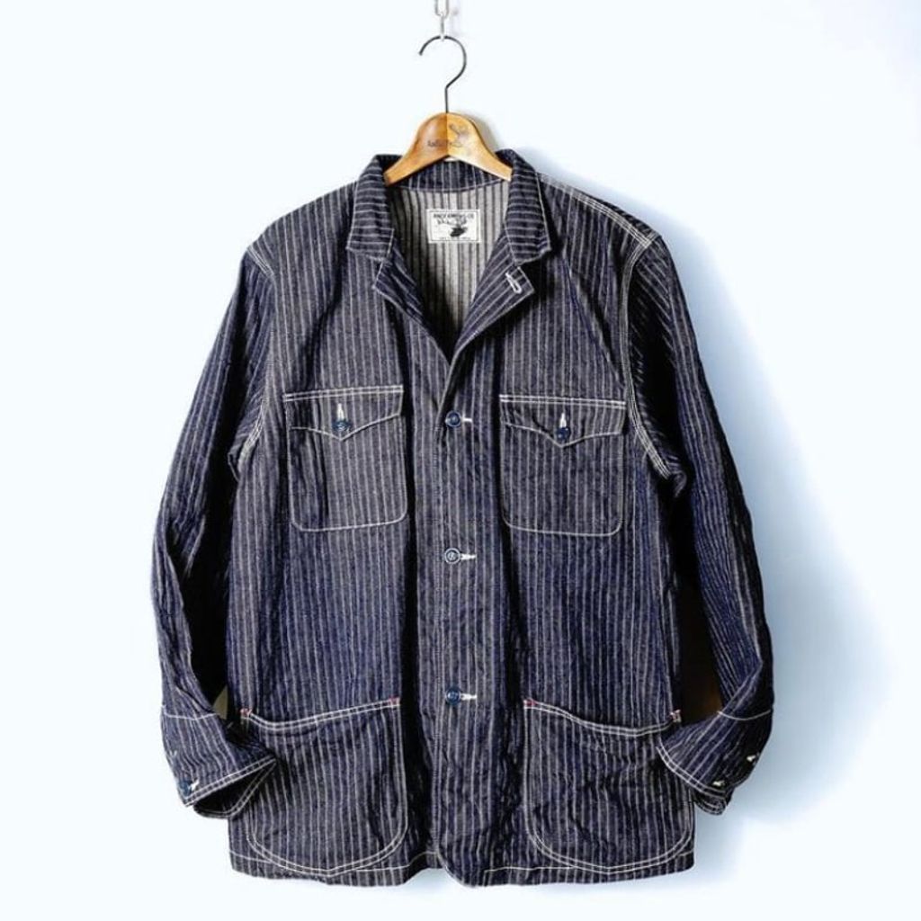 ANDFAMILYS Stand Collar Work Jacket