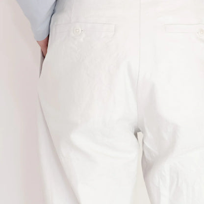YAECA Chino Cloth Trousers Two Tuck Straight
