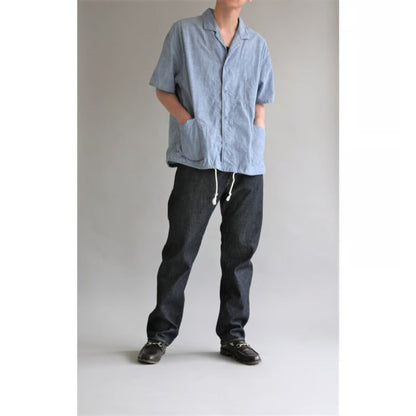 ANACHRONORM S/S CHAMBRAY COVERALL SHIRT INDIGO