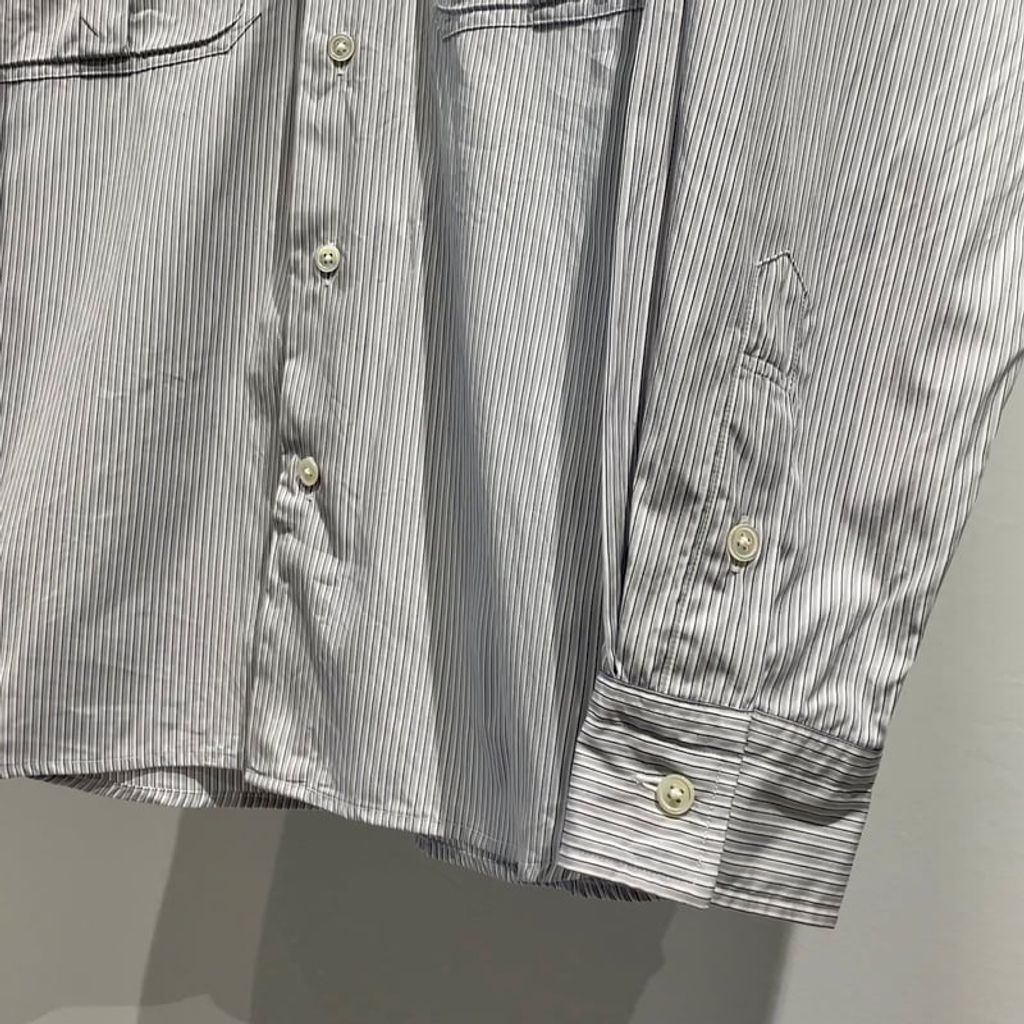 PORTER CLASSIC ROLL UP STRIPE SHIRT