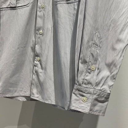 PORTER CLASSIC ROLL UP STRIPE SHIRT