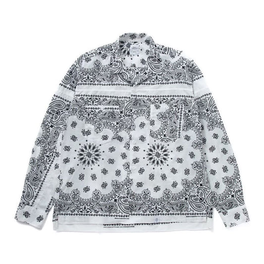 BEDWIN & THE HEARTBREAKERS L/S PATCH WORKED BANDANA SHIRT "MONK"