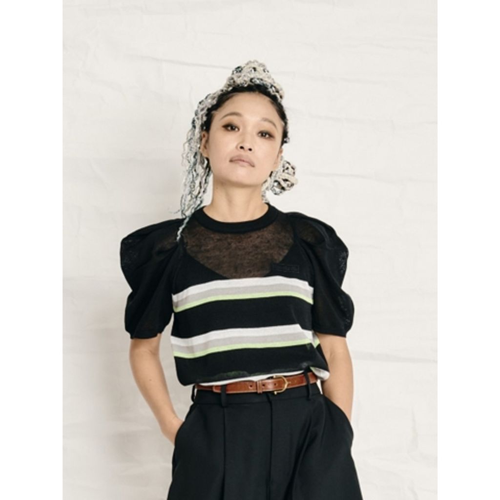 THOMAS MAGPIE knit power shoulder tops