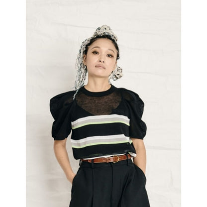 THOMAS MAGPIE knit power shoulder tops