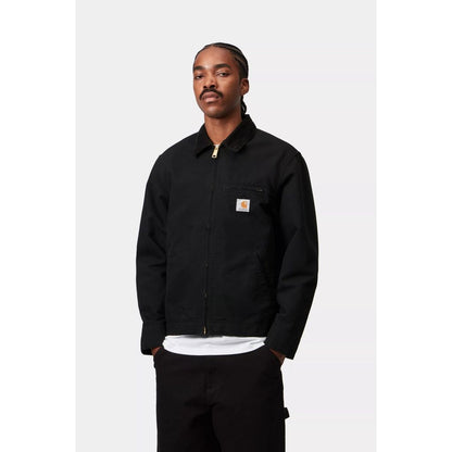 CARHARTT WIP Detroit Jacket - Black / Black (rinsed)